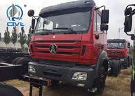 नई Beiben 6x6 6x4 कार्गो ट्रक चेसिस अच्छी गुणवत्ता और कीमत के साथ लाल रंग 380hp मॉडल 2638 2642