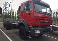 नई Beiben 6x6 6x4 कार्गो ट्रक चेसिस अच्छी गुणवत्ता और कीमत के साथ लाल रंग 380hp मॉडल 2638 2642