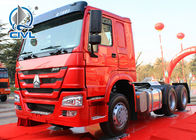 रेड प्राइम मूवर ट्रक HOWO 6 x 4 340HP ट्रैक्टर 10 पहियों LHD / RHD
