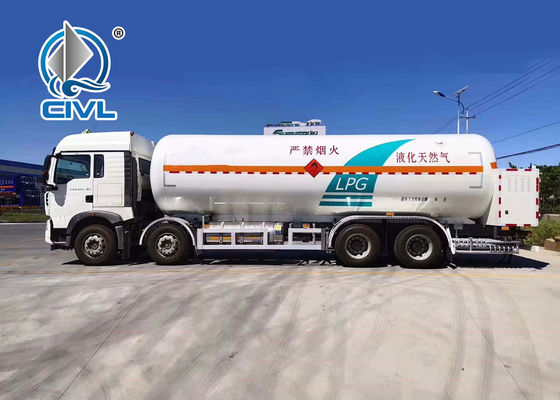 25m3 LPG टैंक ट्रक ईंधन डीजल / रासायनिक टैंक ट्रक तरल टैंक ट्रक